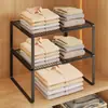 Prateleira Divisória de Guarda-Roupa, Prateleira Extensível para Armário de Quarto, Rack de Armazenamento Doméstico para Roupas e Itens Diversos