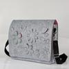 Bolso de fieltro de doble hombro calado de moda, bolso de almacenamiento de fieltro de un solo hombro, bolso de mano de gran capacidad personalizable