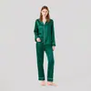 Pijama de Ropa de Casa para Mujer, Conjunto de Manga Larga, Para Regalo, Estilo de Exportación de Verano de Alta Gama, Pijama Popular de Seda