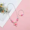 Set de Hada Pequeña para Niñas, Collar y Pulsera de Acrílico Perlado Juego de Dos Piezas, Accesorios de Bebé Estilo Princesa, Joyería de Perlas