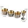 Copa de vino de metal retro estilo chino anticaída con tallado de caracteres Fu de bronce, copa de vino pequeña, copa de vino para el hogar, copa de vino de una sola pieza