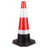 Cono de Carretera de Goma Altamente Reflectante Triángulo de Advertencia de Tráfico Cono de Bloqueo de Carretera 70cm No Estacionar Pila de Estacionamiento Advertencia Cono de Helado