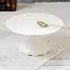 Estilo europeu estilo palácio retrô cerâmica branca prato de frutas prato de bolo prato de casamento prato de servir taça de dim sum prato defeito