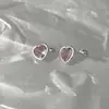 Brincos de zircônia amor brincos de unha de osso de ouvido feminino brincos de unha de ouvido doce legal nicho design simples brincos de rosca para orelha nova moda