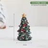 Decoraciones Navideñas Montaje de Escena Mini Árbol de Navidad de Resina Adornos Accesorios DIY para Decoración Navideña