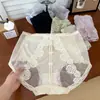 2759 Encaje Rosa para Mujer talla extra Ropa interior chica rellenita Sexy Malla Cintura Alta Puro Sin Marca Calzones Triángulo Venta al por Mayor