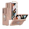 Adecuado para Samsung Z Foldable2 Armor Empuje Ventana Lente Carcasa Todo Incluido Eje Central Magnético Moda Anti-Caída Plegable Cubierta Protectora