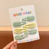 Pinzas de Colores Ovaladas para el Cabello de Niñas, Pinzas BB para Flequillo y Cabello Fino, Pinzas para el Pelo de Bebé Lindas de Cuadros de Gota de Agua
