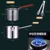 Freidora de acero inoxidable para el hogar, mini sartén de doble propósito para freír y escurrir, sartén pequeña profunda especial para freír papas fritas de cocina, venta al por mayor
