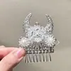 Sombrero de Media Corona Accesorios DIY Souvenirs de Guizhou Corona Plateada para el Cabello Sombrero Étnico Miao Tocado de Cuerno de Mariposa Sombrero
