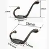 Nuevos Ganchos para Abrigos de Pared del Fabricante, Ganchos de Aleación de Zinc para Vestidores, Ganchos Dobles Superiores e Inferiores para Baño, Ganchos para Abrigos, Accesorios de Ferretería