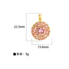 Moda Joker DIY Semiacabado Microincrustado Chapado en Cobre Accesorios de Girasol Accesorios Populares Europeos y Americanos Colgantes de Estrella