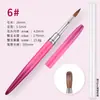 Bolígrafo de mink y cristal para manicura transfronterizo nuevo de fábrica, bolígrafo de Kolinsky siberiano rosa para tallado, venta al por mayor