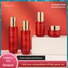 Frasco de vidro de alta qualidade para spray, tônico, emulsão prensada, essência, material de embalagem cosmética, frasco de vidro subembalado vermelho 50g