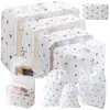 Conjunto de Armazenamento para Viagem Amazon Bolsa de Armazenamento para Viagem Conjunto de Oito Peças Bolsa de Armazenamento para Organização de Roupas de Viagem