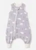 Saco de dormir para recién nacidos con piernas separadas, anti-patadas, personalizado, algodón 100% Clase A, con cremallera bidireccional, sin mangas, para recién nacidos