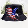 Chapéu de Pescador com Padrão de Águia da Copa do Mundo e Bandeira Americana Chapéu Bucket com Estampa Europeia e Americana Proteção Solar Unissex Chapéu de Sol