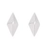 Aretes de diamantes tridimensionales elegantes para combinar con todo, de alto sentido, estilo simple ins, mini aretes de aguja de plata S925