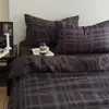 2026 Novo Modelo A-Class Amigo do Bebê Conjunto de Cama de Quatro Peças Xadrez, Conjunto de Três Peças de Lençol de Cama e Capa de Edredom de Algodão Lavado Vintage