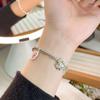 Pulseira de Prata Esterlina S925 Feminina Cobre Cabana de Dinheiro Fortuna Pulseira de Contas Design Nicho Moda Pulseira de Luxo Leve