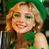 Adesivos de Tatuagem de Trevo Irlandês Novos Transfronteiriços High-End St. Adesivos Faciais de Maquiagem para o Dia de São Patrício