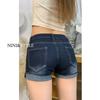 Shorts de mezclilla de diseño rizado Sexy Nuevos Pantalones rectos para mujer 2025 Elásticos Verano Pantalones calientes Adelgazantes