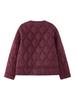 Ropa de Mujer para Exportación Europea y Americana Transfronteriza Otoño e Invierno 2025 Nueva Chaqueta de Algodón Casual Suelta de Manga Larga con Cuello Redondo Retro para Mujer