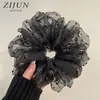 Diadema de Red con Lunares Grande y Esponjosa de Ouni Coreana 2025 Nuevo Accesorios para el Cabello Super Hada Francesa Perezosa para Mujeres