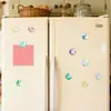 Imán para Refrigerador de Vidrio Mármol Dorado Macarrón Gradiente Azul Polvo Morado Grieta Dorada Lujo Ligero Decoración para el Hogar Magnético