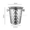 Balde de Hielo de Acero Inoxidable en Stock para Fiestas de Bar, Balde de Hielo Redondo con Asa, Bandeja para Cubitos de Hielo de Champagne, Bola de Hielo, Bloque de Hielo