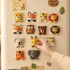 Ímã de geladeira de animal veado de desenho animado Decoração 3D para geladeira Novo modelo 2026 Quadro de avisos DIY Adesivo de mensagem