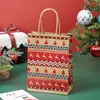 Bolsas de Regalo Navideñas Transfronterizas, Bolsas de Regalo de Santa Claus de Dibujos Animados, Bolsas de Empaque para Fiestas Navideñas, Bolsas de Papel Kraft