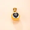 Colgante Individual Acero Inoxidable Transfronterizo Joyería para Mujeres, Sensación de Alta Gama, Collar con Colgante de Corazón Redondo Fundido con Circonita, Pulsera, Accesorios de Acero de Titanio