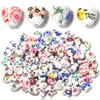 Cuentas Sueltas Cerámicas Azules y Blancas Impresas con Porcelana en Forma de Corazón Materiales para Manualidades DIY Pulsera Collar Pendientes Joyería de Estilo Antiguo
