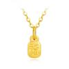 Colgante Corona de Sakura de Oro Puro 999 Oro Duro 5D Trae Riqueza y Tesoro Pulsera Marca Fortune Collar para Mujer Ábaco Regalo