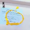 Loja de Ouro Mesmo Estilo Ouro Areia Dourado Brilhante Ouro Quebrado Dinheiro dos Cinco Imperadores Abóbora Cabacinha Pulseira Feminina Placa de Transferência de Fortuna Pulseira Enrolada Atacado