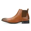 Botas Chelsea masculinas Comércio exterior Sapatos masculinos quadrados pequenos Moda para todos os jogos Botins masculinos transfronteiriços