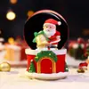 Bola de cristal de Natal produto novo transfronteiriço caixa de música, caixa de música criativa com neve brilhante Papai Noel, presente de feriado