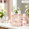 Botella de Loción Lista para Usar Set de Botellas Cosméticas 120ml Botella de Loción de Esencia 30ml Botella Redonda Recta para Crema Botella de Vidrio