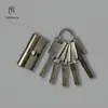 Cilindro de Fechadura Antifurto Nível C do Fabricante, Cilindro de Fechadura Dupla Abertura Multitrilha de Cobre Maciço 65mm com 5 Chaves, Porta de Madeira Interna para Uso Residencial