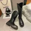 Saindo tubo equilíbrio rua caminhada cavaleiro cabeça redonda 2026 botas simples botas de cano alto finas botas longas confortáveis mulheres sola rasa