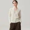Cárdigan de punto de cachemira con diseño de borlas para mujer, manga larga, versátil, adelgazante, moderno, abrigo holgado, suéter suave