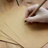 Sencillo creativo cuero de vaca en blanco sobre papel de carta set retro libro de cartas escritas a mano literario pequeño fresco antiguo venta al por mayor