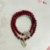 Fabricantes fornecem pulseira de cerâmica de liga novo estilo chinês feito à mão versátil estilo nacional pulseira de cerâmica de círculo duplo estilo étnico minoritário