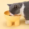 Nuevo comedero para mascotas en colores macarrón, diseño de pata de elefante, protector de cuello, de patas altas, boca inclinada, a prueba de derrames, comedero para perros, comedero para gatos