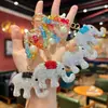 Encantador Chaveiro Dupla Face de Argila Cerâmica com Diamantes, Design de Elefante Fofo, Brilhantes Contas de Cristal Arco-Íris, Requintado Pingente de Joia