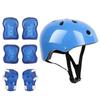 Casco Burbuja Negro Flor de Ciruelo Equipo Protector Mariposa Set de Siete Piezas para Bicicleta de Equilibrio, Patinete, Patines de Ruedas, Patines de Hielo y Esquí