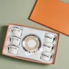 Traje de Café de Porcelana Hueso Estilo Europeo Transfronterizo Familia H Taza de Pareja Seis Tazas Seis Platos Lujo Ligero Vintage Té de la Tarde Regalo para el Hogar