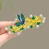 Horquilla de Pelo de Mariposa Flor de Orquídea Antigua Perla Nueva Retro China para Recogido Medio Peinado Primavera Accesorios para el Cabello Hanfu