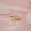 Anéis de Casal com Textura de Prata Pura S999 Qianjia Design de Alto Padrão Simples Acessível Luxo Anel Literário Joia de Mão Dropshipping